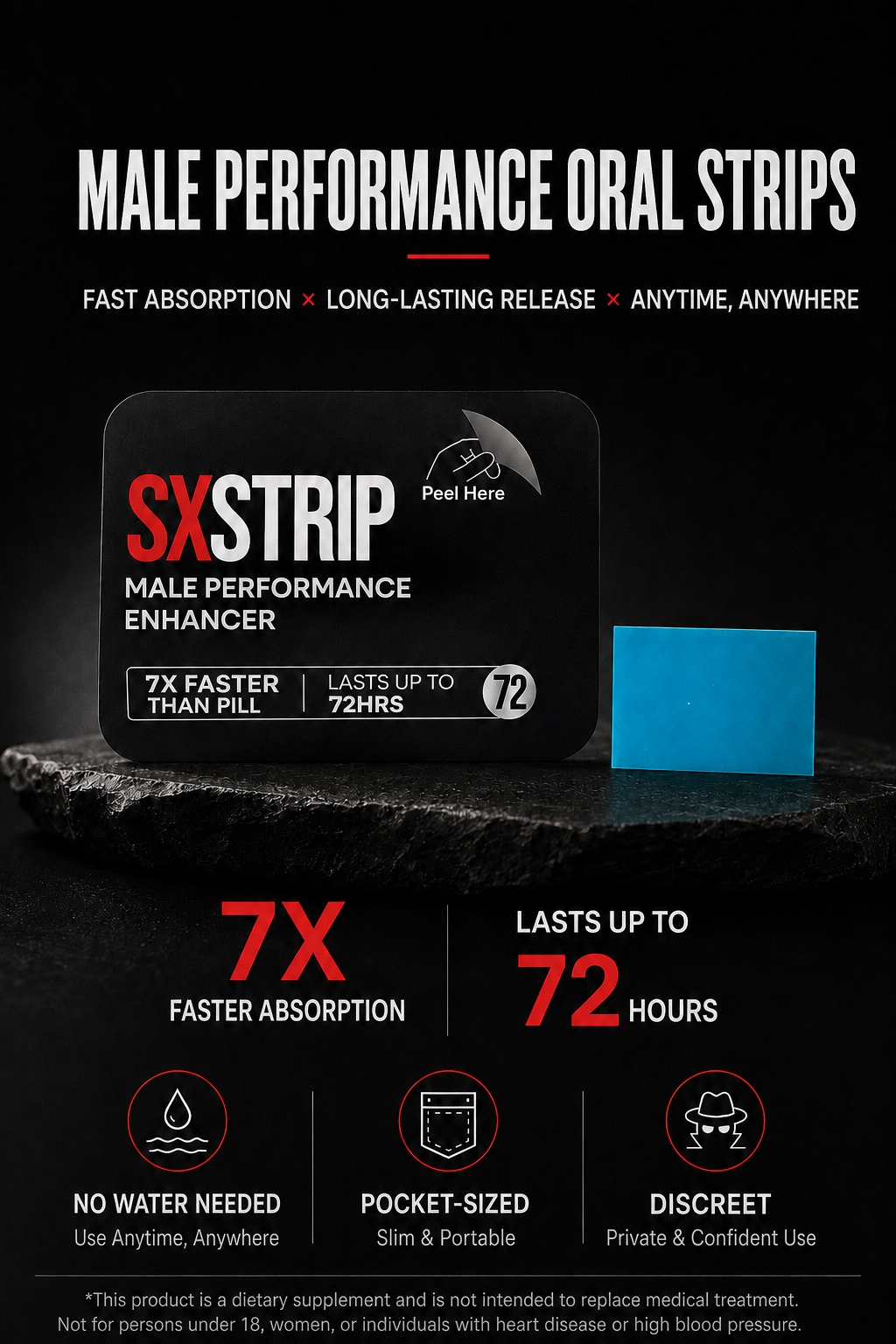 SXSTRIP Male Performance Oral Strip