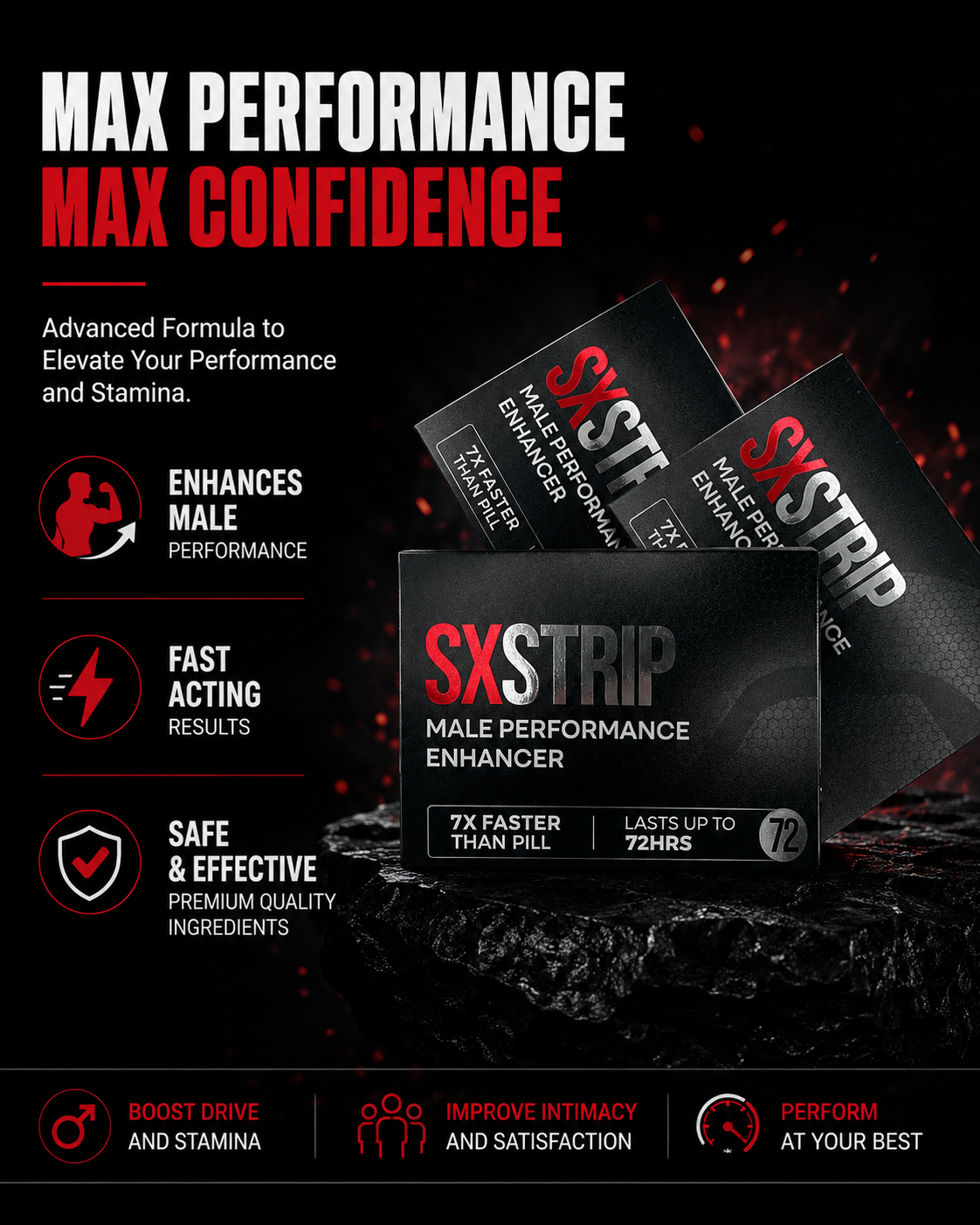 SXSTRIP Male Performance Oral Strip