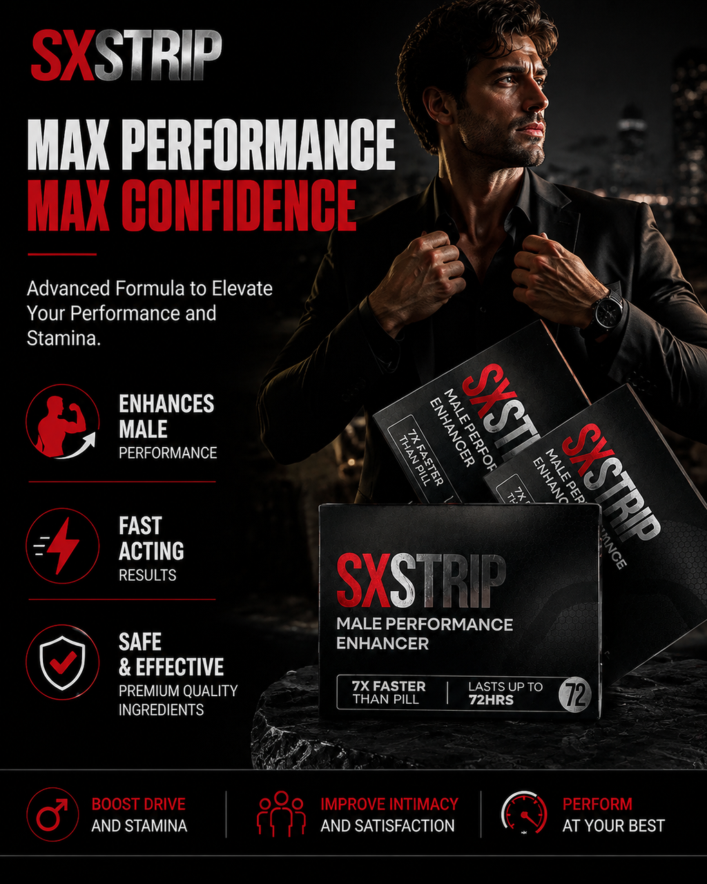 SXSTRIP Male Performance Oral Strip