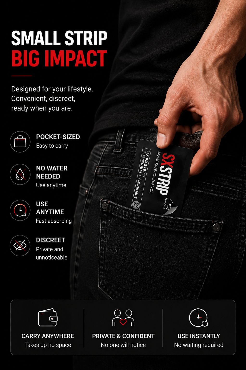 SXSTRIP Male Performance Oral Strip
